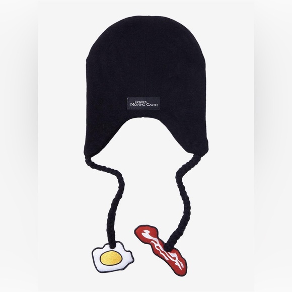 Studio Ghibli Howl's Moving Castle Calcifer Breakfast Tassel Beanie - Picture 2 of 3